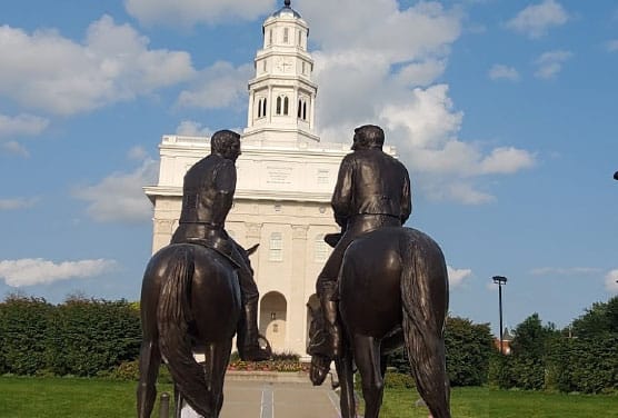 Statue of Joseph and Hyrum Smith On Horse